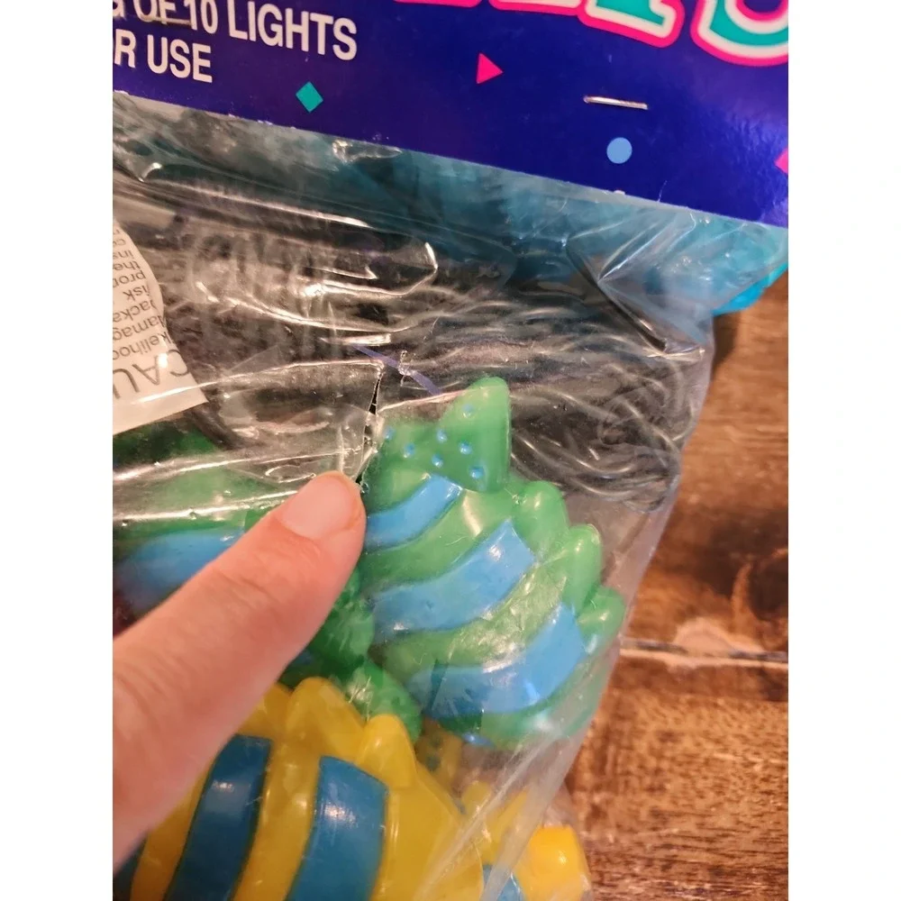 Vintage Amscan Party Lights Fish Covers Tropical Blow Mold Ocean Sea